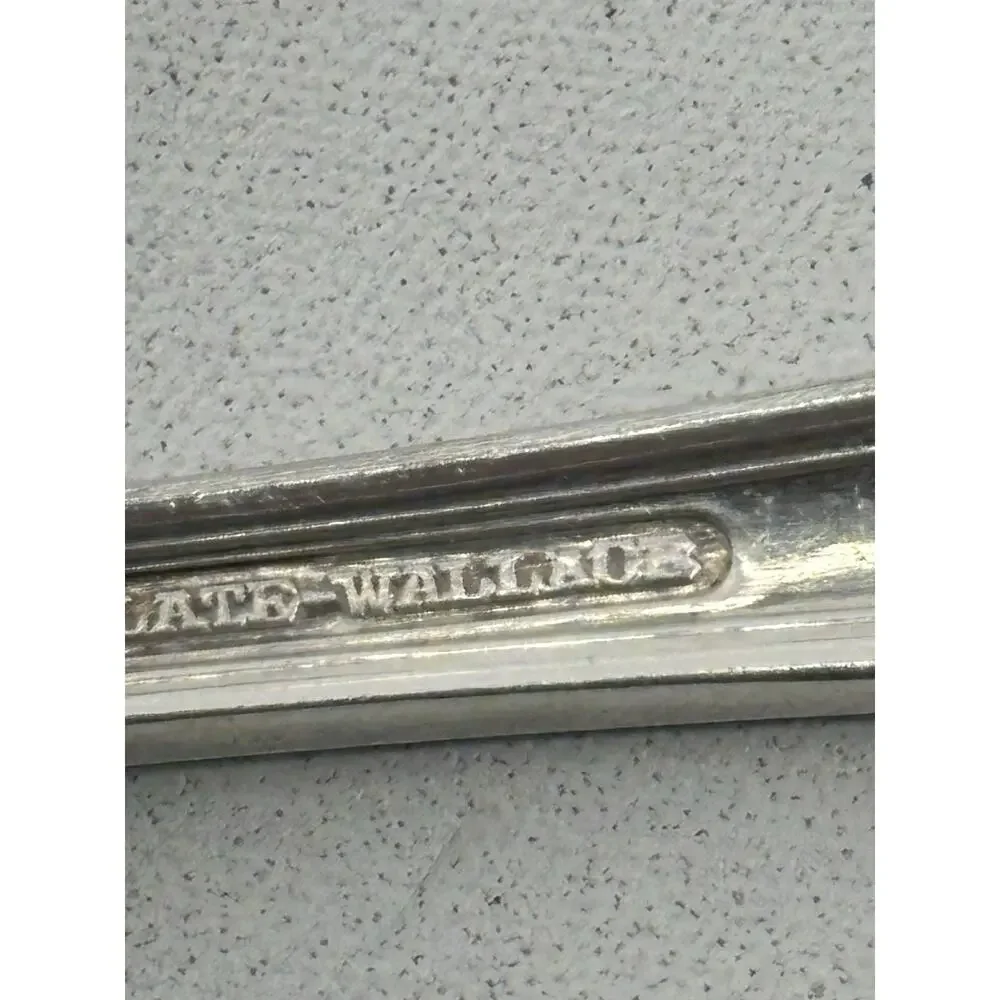 Vintage Wm A Rogers Luxor Plate Silverplate 8.5” Serving Spoon Art Deco